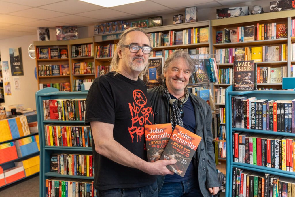 John Conolly at river red with blood book signing in roe river bookstore (5)
